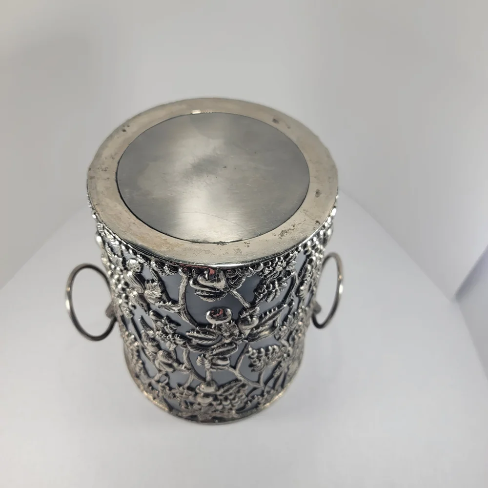 Vintage Champagne/Ice Bucket Silver Heavy Metaloverlay